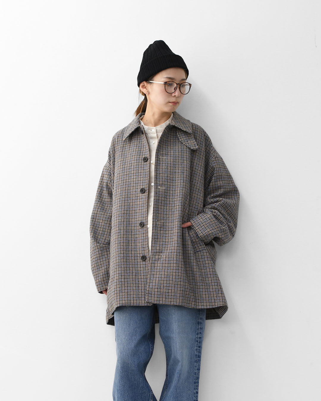MidiUmi [ミディウミ] soutien collar middle coat [3-779928] ステンカラーミドルコート・ウールポリエステル・アウター・シンプル・シングルブレスト・LADY'S [2025AW]