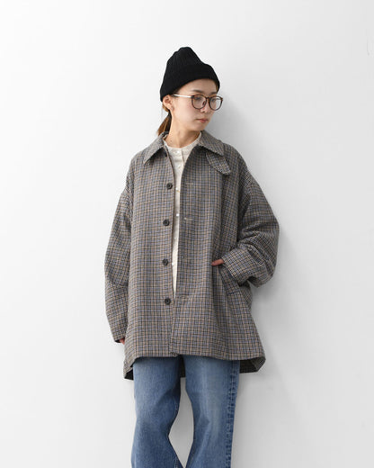 MidiUmi [ミディウミ] soutien collar middle coat [3-779928] ステンカラーミドルコート・ウールポリエステル・アウター・シンプル・シングルブレスト・LADY'S [2025AW]