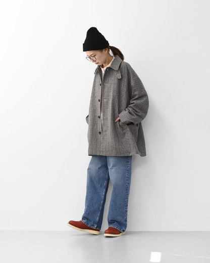 MidiUmi [ミディウミ] soutien collar middle coat [3-779928] ステンカラーミドルコート・ウールポリエステル・アウター・シンプル・シングルブレスト・LADY'S [2025AW]