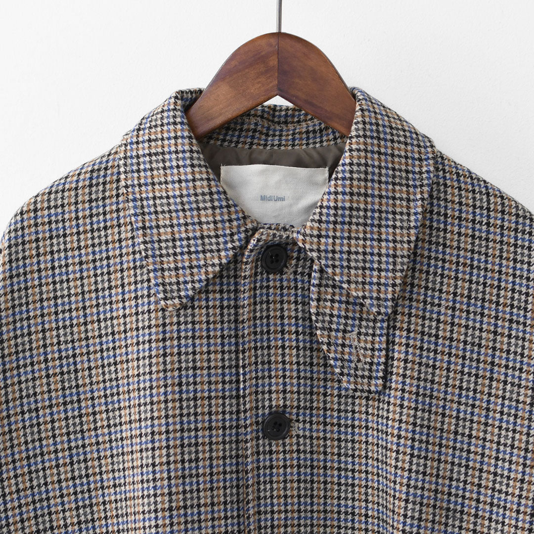 MidiUmi [ミディウミ] soutien collar middle coat [3-779928] ステンカラーミドルコート・ウールポリエステル・アウター・シンプル・シングルブレスト・LADY'S [2025AW]