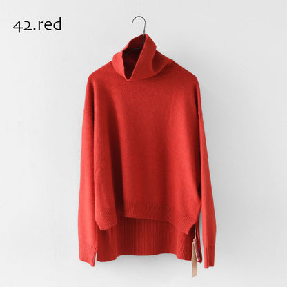 MidiUmi [ミディウミ] raccoon knit high neck pullover [4-720003] ラクーンニットハイネックプルオーバー・ワイドシルエット・ゆったり・シンプル・着心地・ニット・ LADY'S [2025AW]