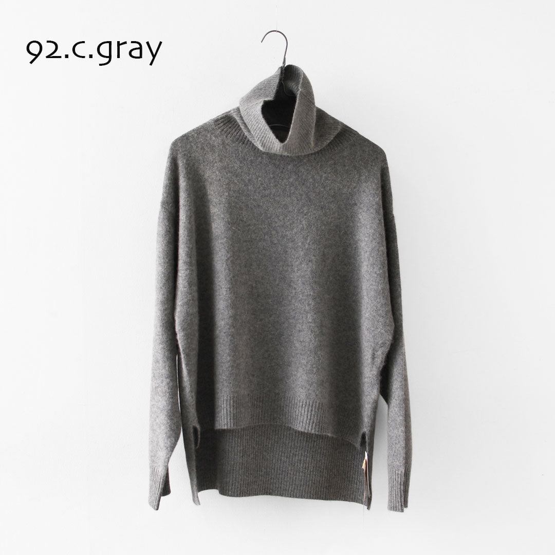 MidiUmi [ミディウミ] raccoon knit high neck pullover [4-720003] ラクーンニットハイネックプルオーバー・ワイドシルエット・ゆったり・シンプル・着心地・ニット・ LADY'S [2025AW]