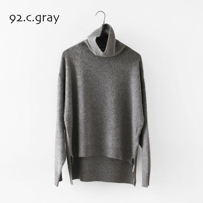 MidiUmi [ミディウミ] raccoon knit high neck pullover [4-720003] ラクーンニットハイネックプルオーバー・ワイドシルエット・ゆったり・シンプル・着心地・ニット・ LADY'S [2025AW]