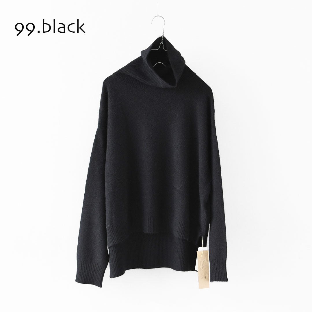 MidiUmi [ミディウミ] raccoon knit high neck pullover [4-720003] ラクーンニットハイネックプルオーバー・ワイドシルエット・ゆったり・シンプル・着心地・ニット・ LADY'S [2025AW]