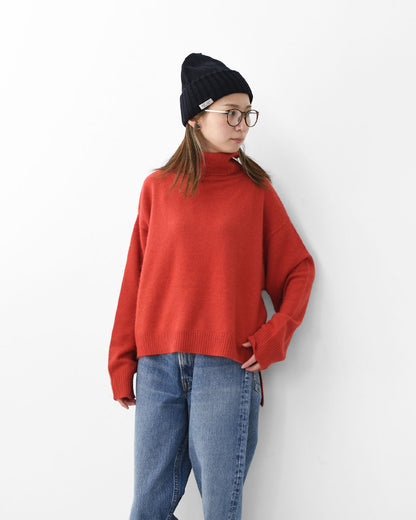 MidiUmi [ミディウミ] raccoon knit high neck pullover [4-720003] ラクーンニットハイネックプルオーバー・ワイドシルエット・ゆったり・シンプル・着心地・ニット・ LADY'S [2025AW]