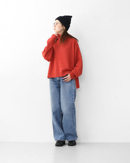 MidiUmi [ミディウミ] raccoon knit high neck pullover [4-720003] ラクーンニットハイネックプルオーバー・ワイドシルエット・ゆったり・シンプル・着心地・ニット・ LADY'S [2025AW]