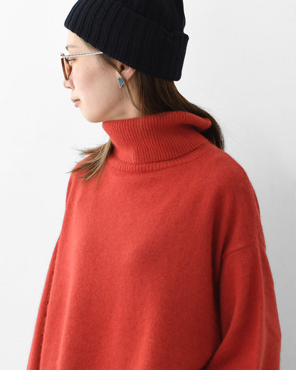MidiUmi [ミディウミ] raccoon knit high neck pullover [4-720003] ラクーンニットハイネックプルオーバー・ワイドシルエット・ゆったり・シンプル・着心地・ニット・ LADY'S [2025AW]