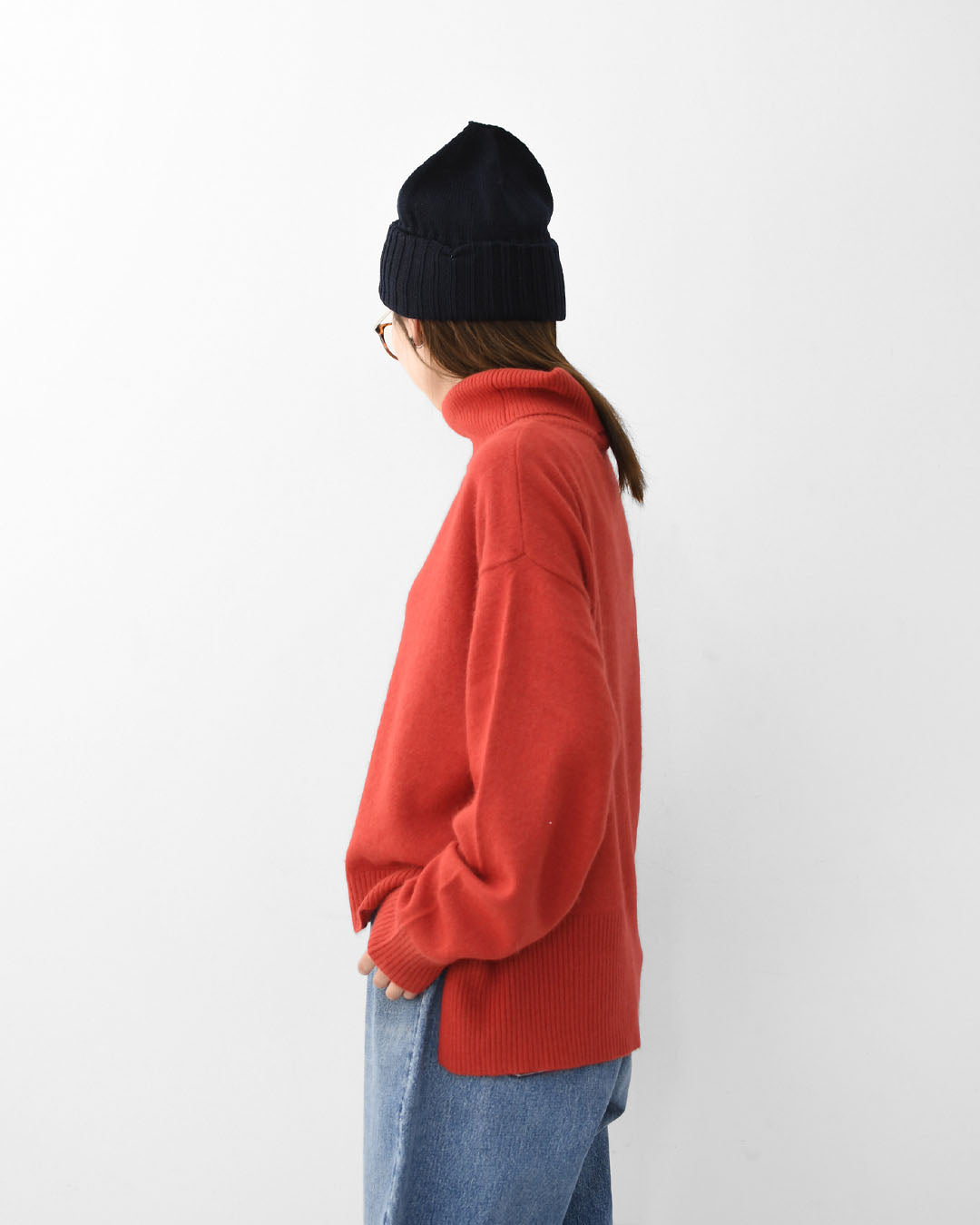 MidiUmi [ミディウミ] raccoon knit high neck pullover [4-720003] ラクーンニットハイネックプルオーバー・ワイドシルエット・ゆったり・シンプル・着心地・ニット・ LADY'S [2025AW]