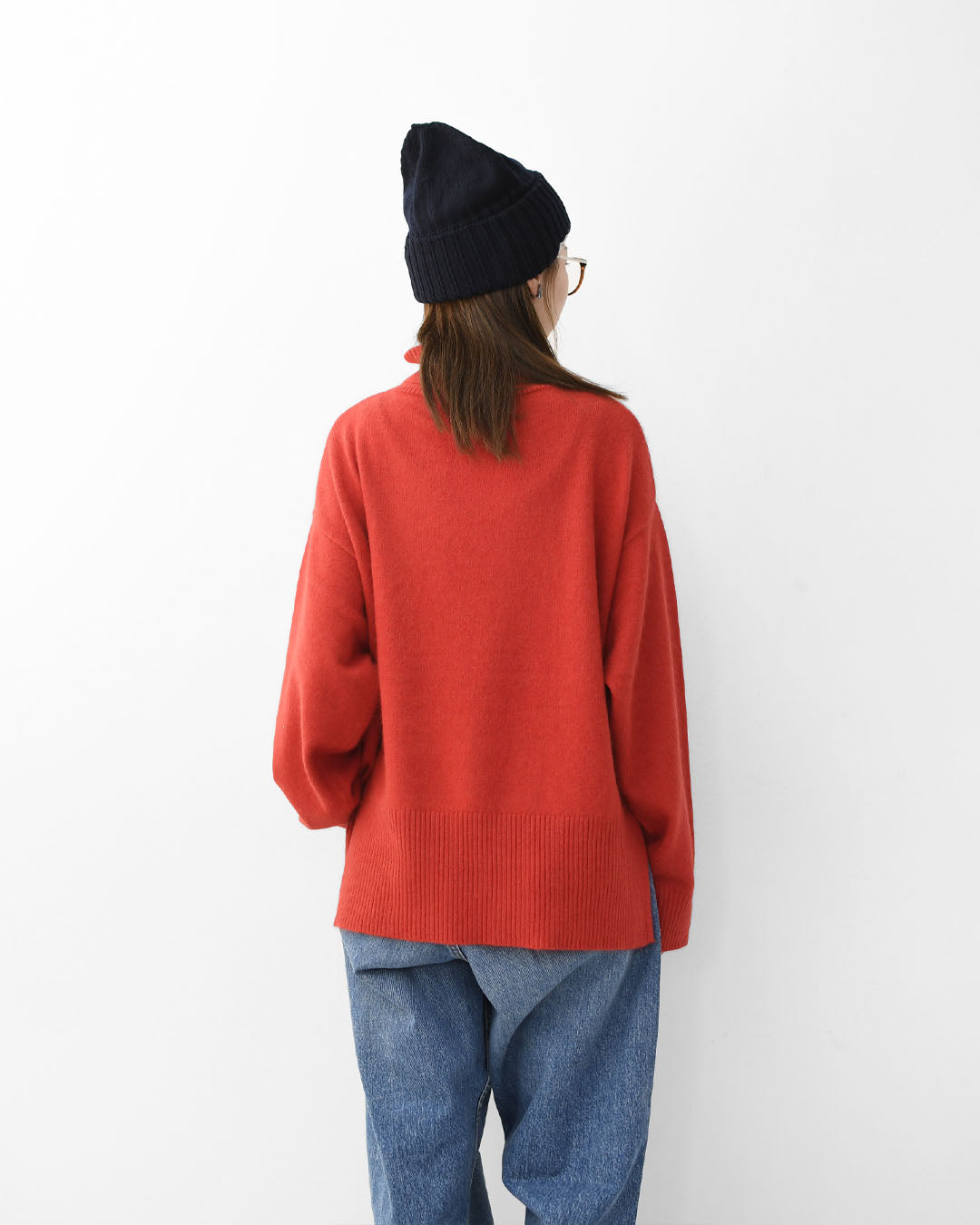 MidiUmi [ミディウミ] raccoon knit high neck pullover [4-720003] ラクーンニットハイネックプルオーバー・ワイドシルエット・ゆったり・シンプル・着心地・ニット・ LADY'S [2025AW]