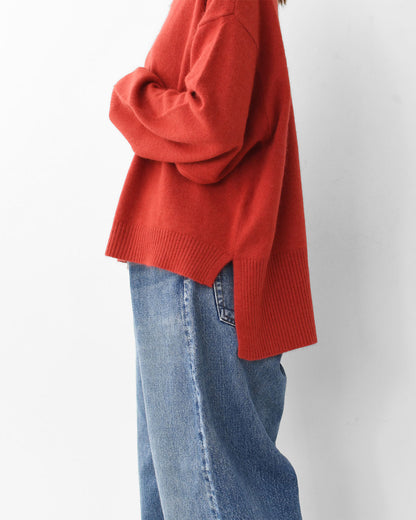 MidiUmi [ミディウミ] raccoon knit high neck pullover [4-720003] ラクーンニットハイネックプルオーバー・ワイドシルエット・ゆったり・シンプル・着心地・ニット・ LADY'S [2025AW]