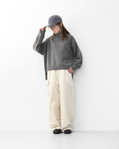 MidiUmi [ミディウミ] raccoon knit high neck pullover [4-720003] ラクーンニットハイネックプルオーバー・ワイドシルエット・ゆったり・シンプル・着心地・ニット・ LADY'S [2025AW]