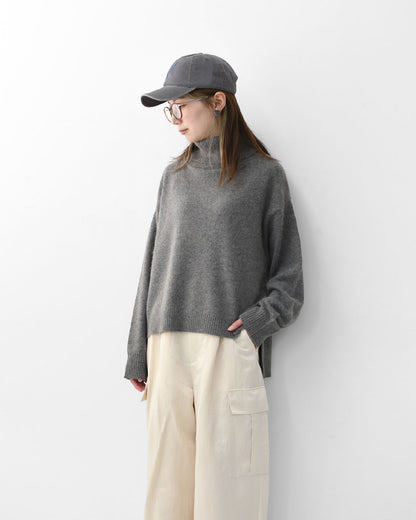 MidiUmi [ミディウミ] raccoon knit high neck pullover [4-720003] ラクーンニットハイネックプルオーバー・ワイドシルエット・ゆったり・シンプル・着心地・ニット・ LADY'S [2025AW]
