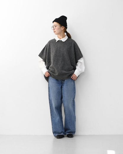 MidiUmi [ミディウミ] crew neck cocoon vest [4-72938454] クルーネックコクーンベスト・ワイドシルエット・ゆったり・シンプル・着心地・ニット・ LADY'S[2026ss]