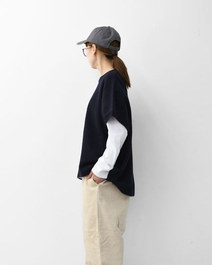 MidiUmi [ミディウミ] crew neck cocoon vest [4-72938454] クルーネックコクーンベスト・ワイドシルエット・ゆったり・シンプル・着心地・ニット・ LADY'S[2026ss]