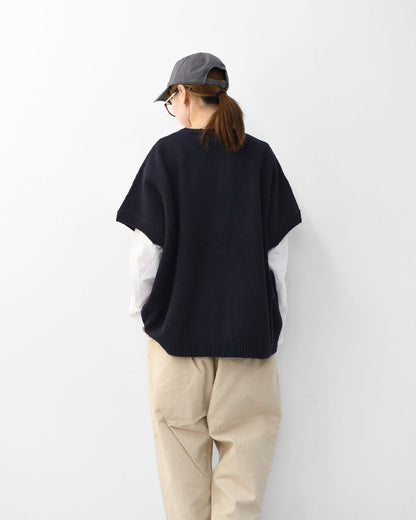 MidiUmi [ミディウミ] crew neck cocoon vest [4-72938454] クルーネックコクーンベスト・ワイドシルエット・ゆったり・シンプル・着心地・ニット・ LADY'S[2026ss]