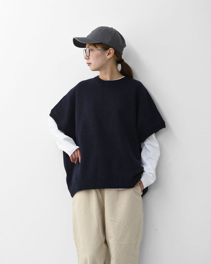 MidiUmi [ミディウミ] crew neck cocoon vest [4-72938454] クルーネックコクーンベスト・ワイドシルエット・ゆったり・シンプル・着心地・ニット・ LADY'S[2026ss]
