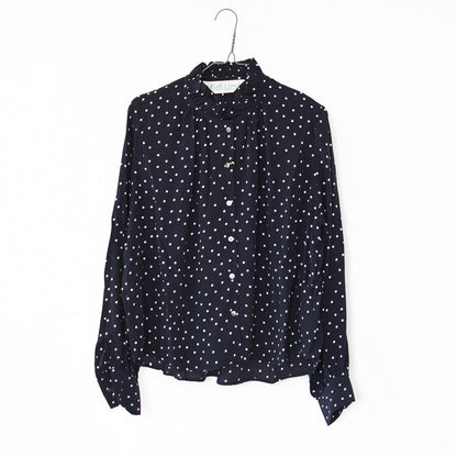 MidiUmi [ミディウミ] IPEKER print dots shirt [4-730006] イペカプリントドットシャツ・ブラウス・フリル襟・ドット柄・とろみシャツ・LADY'S [2025AW]