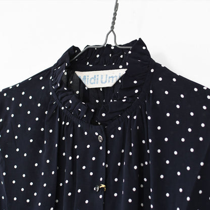 MidiUmi [ミディウミ] IPEKER print dots shirt [4-730006] イペカプリントドットシャツ・ブラウス・フリル襟・ドット柄・とろみシャツ・LADY'S [2025AW]