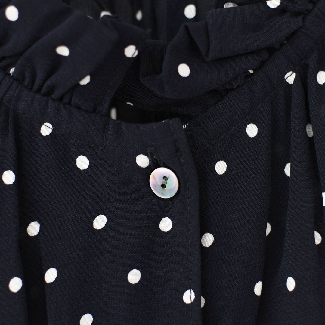 MidiUmi [ミディウミ] IPEKER print dots shirt [4-730006] イペカプリントドットシャツ・ブラウス・フリル襟・ドット柄・とろみシャツ・LADY'S [2025AW]