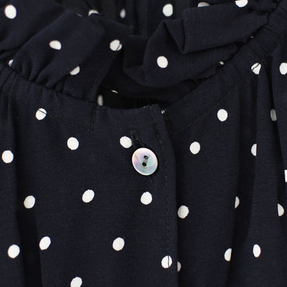 MidiUmi [ミディウミ] IPEKER print dots shirt [4-730006] イペカプリントドットシャツ・ブラウス・フリル襟・ドット柄・とろみシャツ・LADY'S [2025AW]