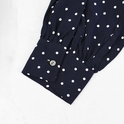 MidiUmi [ミディウミ] IPEKER print dots shirt [4-730006] イペカプリントドットシャツ・ブラウス・フリル襟・ドット柄・とろみシャツ・LADY'S [2025AW]