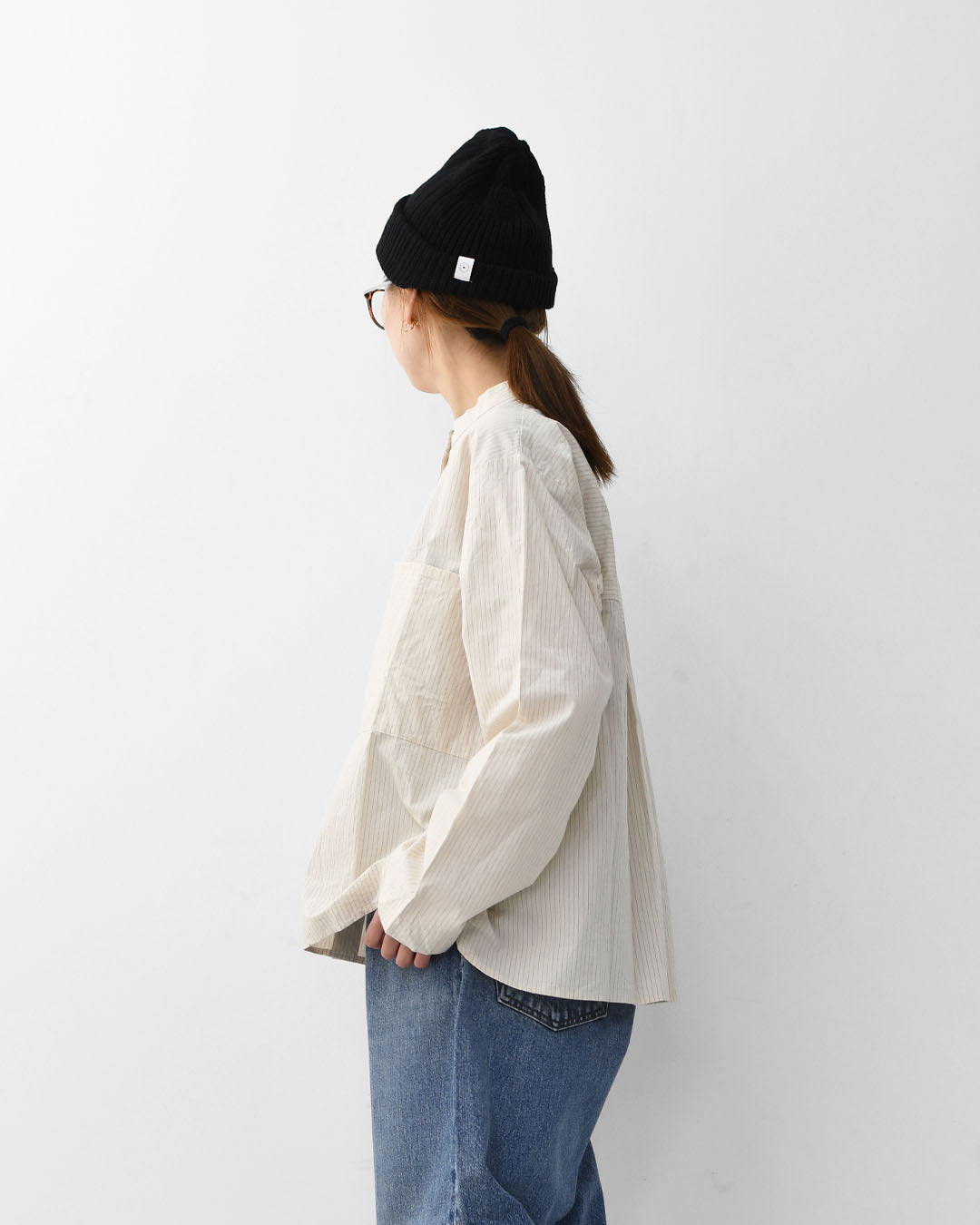 MidiUmi [ミディウミ] big pocket shirt [4-730034] ビッグポケットシャツ・ワイドシルエット・ゆったり・シンプル・着心地・コットンシャツ・綿シャツ・ LADY'S[2026ss]