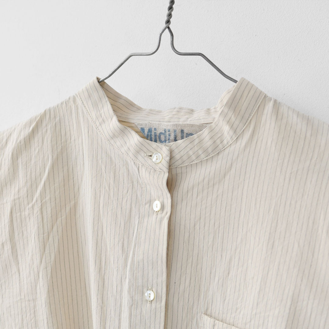 MidiUmi [ミディウミ] big pocket shirt [4-730034] ビッグポケットシャツ・ワイドシルエット・ゆったり・シンプル・着心地・コットンシャツ・綿シャツ・ LADY'S[2026ss]