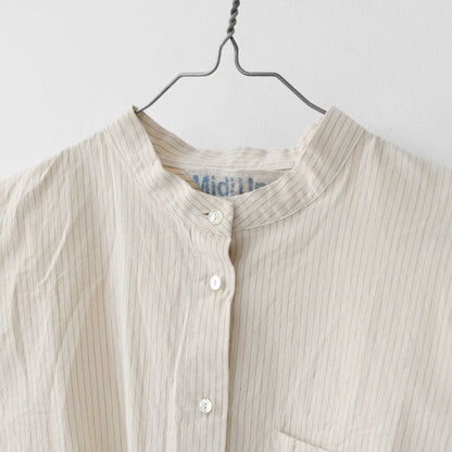 MidiUmi [ミディウミ] big pocket shirt [4-730034] ビッグポケットシャツ・ワイドシルエット・ゆったり・シンプル・着心地・コットンシャツ・綿シャツ・ LADY'S[2026ss]