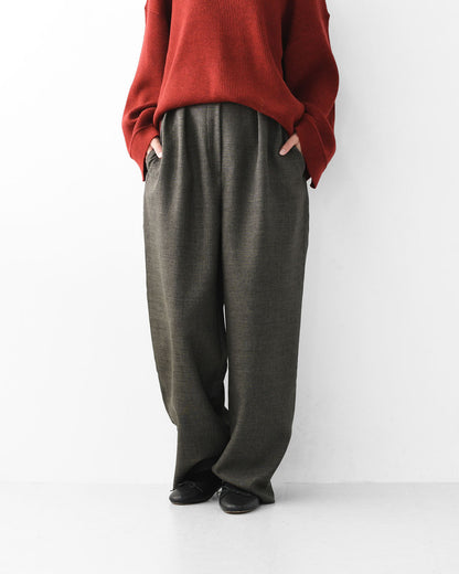MidiUmi [ミディウミ] wide slacks PT  [4-760013] ワイドスラックスパンツ・ワイドシルエット・ゆったり・ シンプル・２タック・LADY'S[2026ss]
