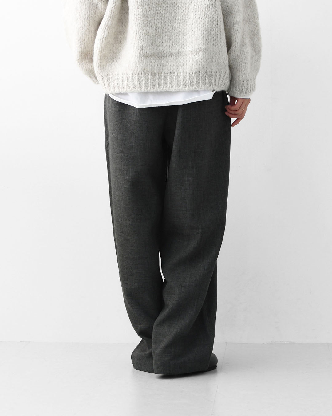 MidiUmi [ミディウミ] wide slacks PT  [4-760013] ワイドスラックスパンツ・ワイドシルエット・ゆったり・ シンプル・２タック・LADY'S[2026ss]
