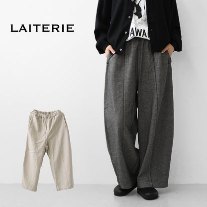 LAITERIE [レイトリー] カーブパンツ [LB26306] ワイドパンツ・綿麻ツイル・ゆったりシルエット・秋パンツ・LADY'S [2026AW]