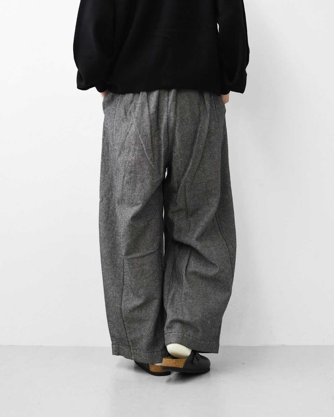 LAITERIE [レイトリー] カーブパンツ [LB26306] ワイドパンツ・綿麻ツイル・ゆったりシルエット・秋パンツ・LADY'S [2026AW]