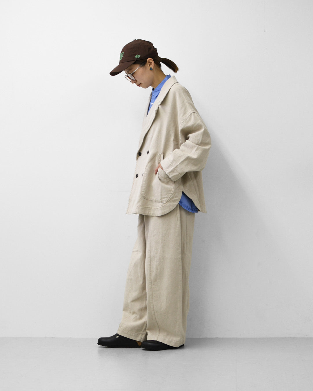 LAITERIE [レイトリー] カーブパンツ [LB26306] ワイドパンツ・綿麻ツイル・ゆったりシルエット・秋パンツ・LADY'S [2026AW]