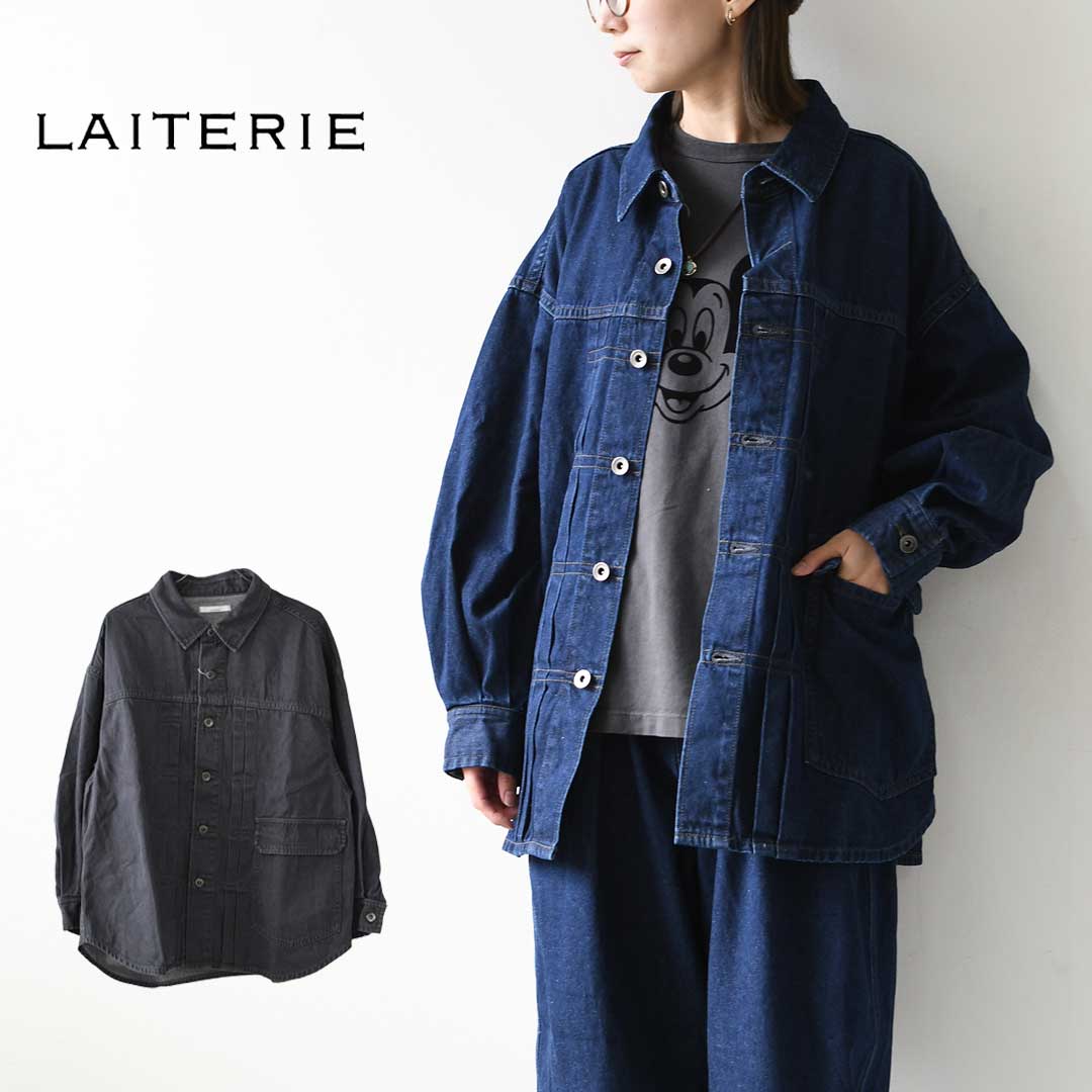 LAITERIE [レイトリー] Gシャツ [LB26304] 羽織り・秋冬ジャケット・デニムジャケット・シャツジャケット・アウター・インディゴ・LADY'S [2026AW]