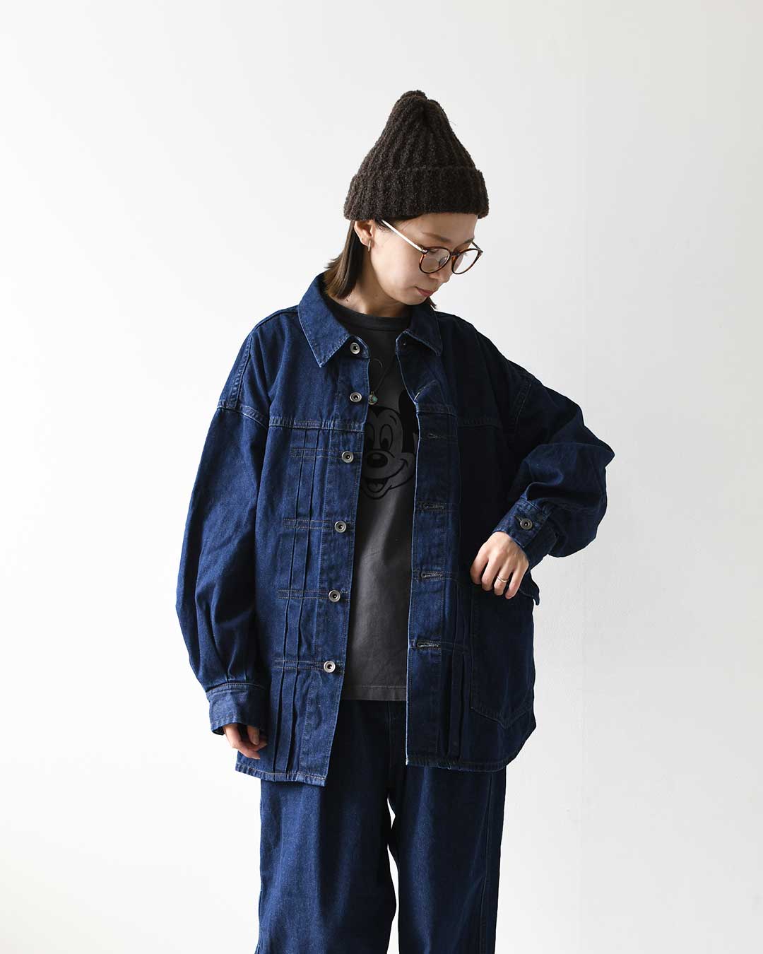 LAITERIE [レイトリー] Gシャツ [LB26304] 羽織り・秋冬ジャケット・デニムジャケット・シャツジャケット・アウター・インディゴ・LADY'S [2026AW]