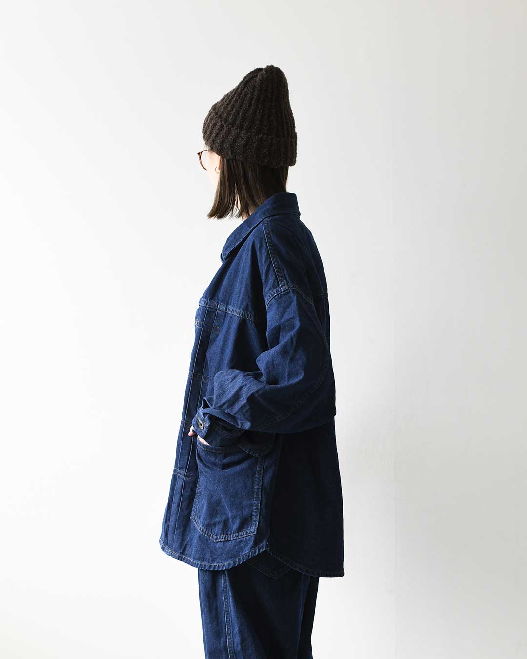 LAITERIE [レイトリー] Gシャツ [LB26304] 羽織り・秋冬ジャケット・デニムジャケット・シャツジャケット・アウター・インディゴ・LADY'S [2026AW]