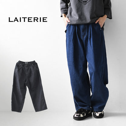 LAITERIE [レイトリー] 9ozカラーデニムワイドパンツ [LB26308] ワイドパンツ・デニム・ゆったりシルエット・秋パンツ・LADY'S [2026AW]