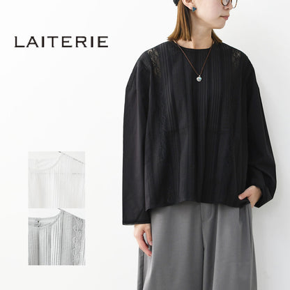 LAITERIE [レイトリー] コットンレース プルオーバー [LB26409] プルオーバー・ピンタック・レース・コットン・シンプル・LADY'S [2026AW]