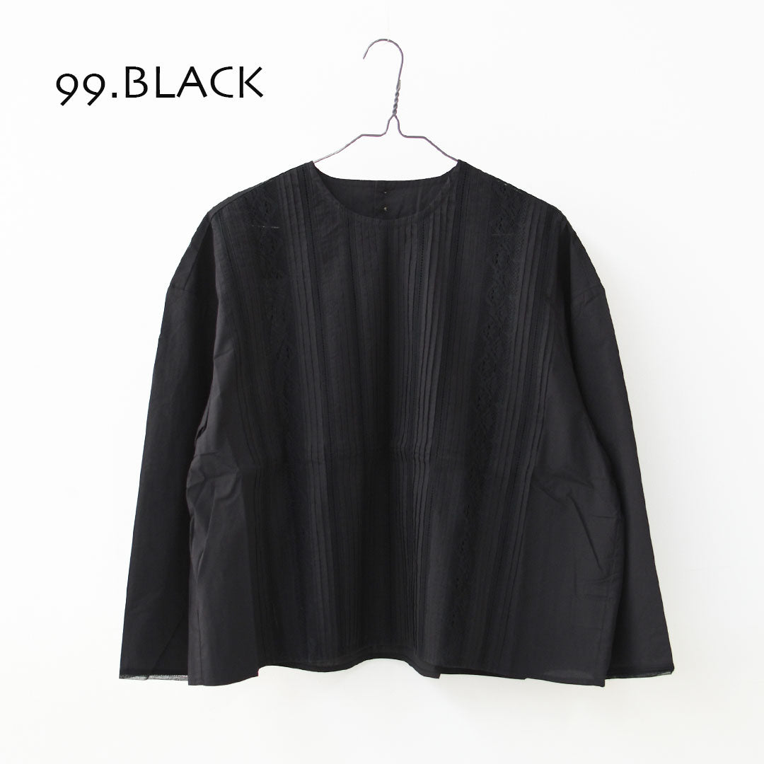 LAITERIE [レイトリー] コットンレース プルオーバー [LB26409] プルオーバー・ピンタック・レース・コットン・シンプル・LADY'S [2026AW]