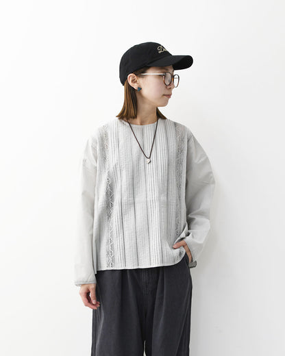 LAITERIE [レイトリー] コットンレース プルオーバー [LB26409] プルオーバー・ピンタック・レース・コットン・シンプル・LADY'S [2026AW]
