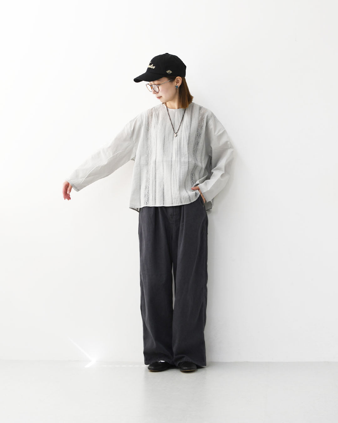 LAITERIE [レイトリー] コットンレース プルオーバー [LB26409] プルオーバー・ピンタック・レース・コットン・シンプル・LADY'S [2026AW]