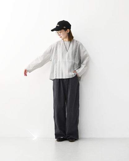 LAITERIE [レイトリー] コットンレース プルオーバー [LB26409] プルオーバー・ピンタック・レース・コットン・シンプル・LADY'S [2026AW]