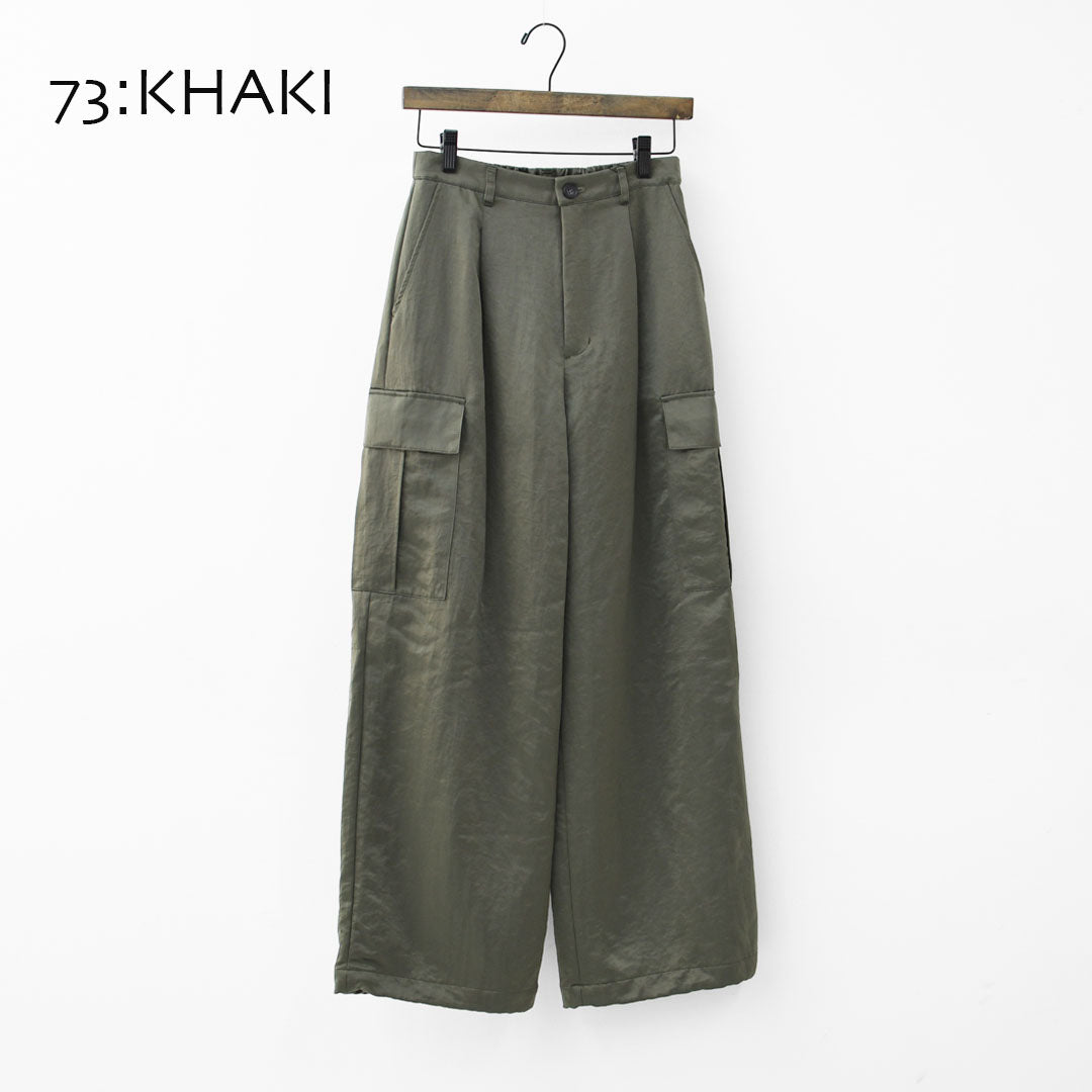 MICA&DEAL [マイカアンドディール] satin cargo pt [0125403346] サテンカーゴパンツ・サテン素材・光沢・上品・ルーズシルエット・ワイドシルエット・LADY'S [2025AW]