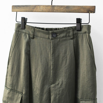 MICA&DEAL [マイカアンドディール] satin cargo pt [0125403346] サテンカーゴパンツ・サテン素材・光沢・上品・ルーズシルエット・ワイドシルエット・LADY'S [2025AW]
