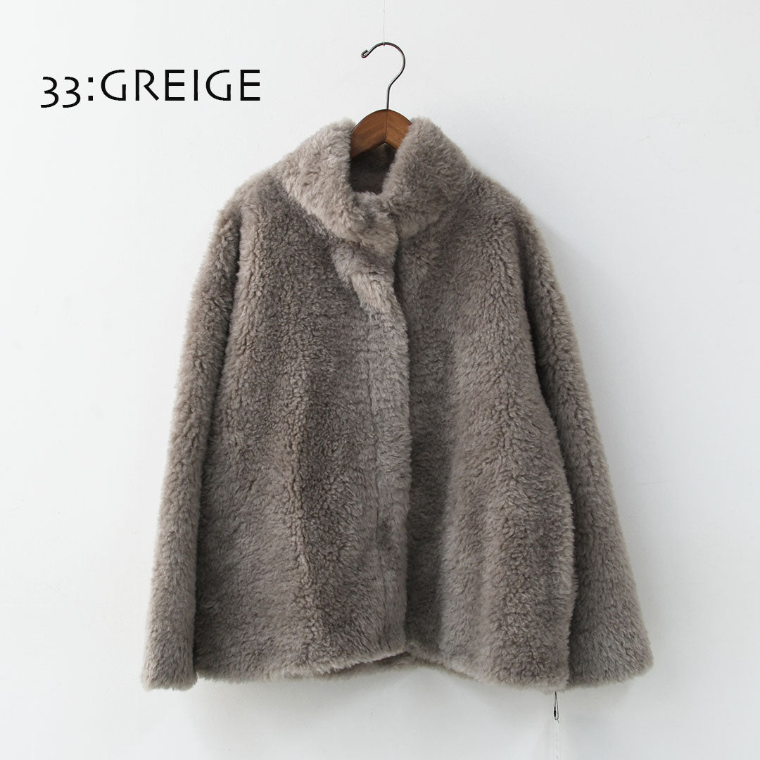 MICA&DEAL [マイカアンドディール] stand collar boa bz [0125406330] スタンドカラーボアブルゾン・フェイクファー素材・ルーズシルエット・冬コート・LADY'S [2025AW]