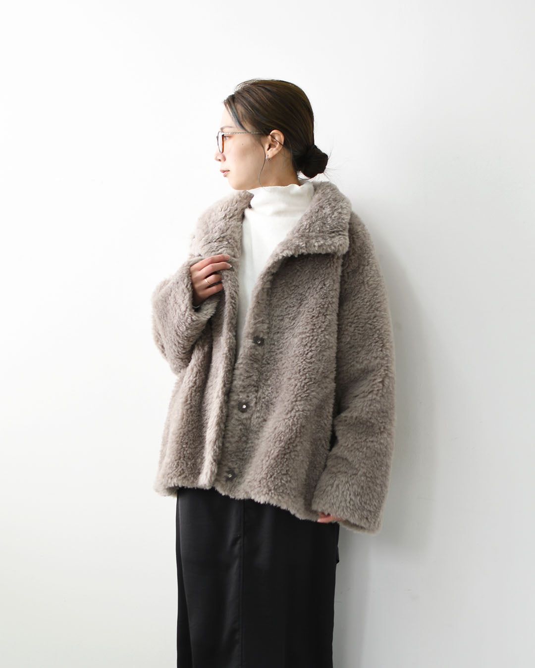 MICA&DEAL [マイカアンドディール] stand collar boa bz [0125406330] スタンドカラーボアブルゾン・フェイクファー素材・ルーズシルエット・冬コート・LADY'S [2025AW]