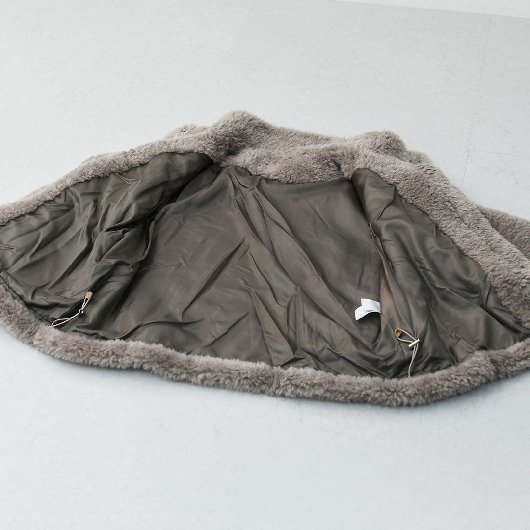 MICA&DEAL [マイカアンドディール] stand collar boa bz [0125406330] スタンドカラーボアブルゾン・フェイクファー素材・ルーズシルエット・冬コート・LADY'S [2025AW]