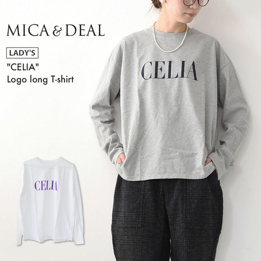 MICA&DEAL [マイカアンドディール] "CELIA"ロゴロングT-shirt [012540930] セリアロゴロングTシャツ・ゆったりシルエット・カットソー・長袖・長T・キレイめ・LADY'S [2025AW]