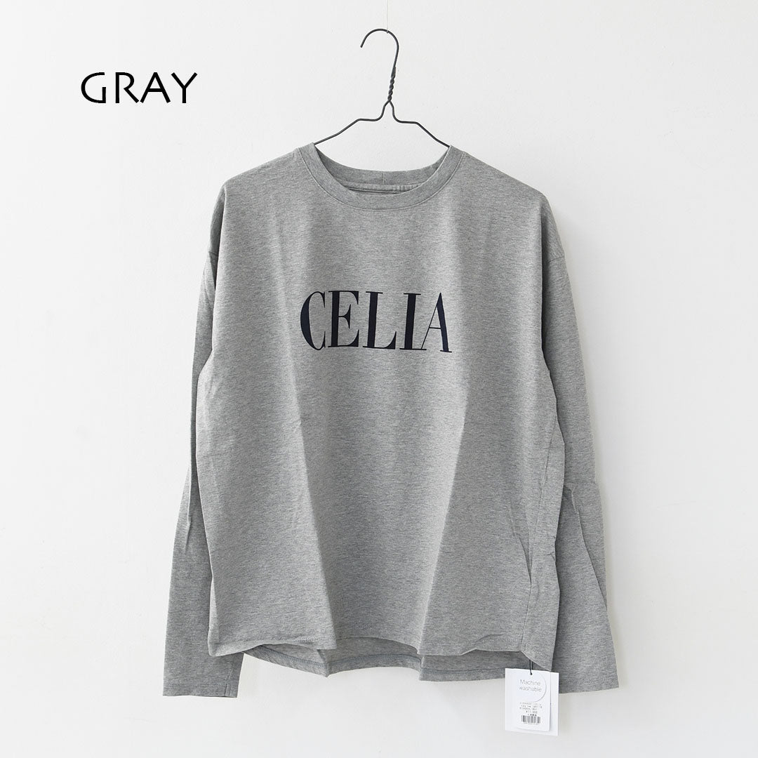 MICA&DEAL [マイカアンドディール] "CELIA"ロゴロングT-shirt [012540930] セリアロゴロングTシャツ・ゆったりシルエット・カットソー・長袖・長T・キレイめ・LADY'S [2025AW]