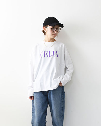 MICA&DEAL [マイカアンドディール] "CELIA"ロゴロングT-shirt [012540930] セリアロゴロングTシャツ・ゆったりシルエット・カットソー・長袖・長T・キレイめ・LADY'S [2025AW]